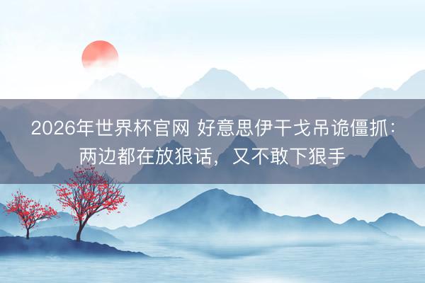 2026年世界杯官网 好意思伊干戈吊诡僵抓：两边都在放狠话，又不敢下狠手