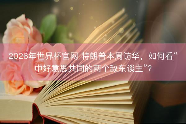 2026年世界杯官网 特朗普本周访华，如何看“中好意思共同的两个敌东谈主”？