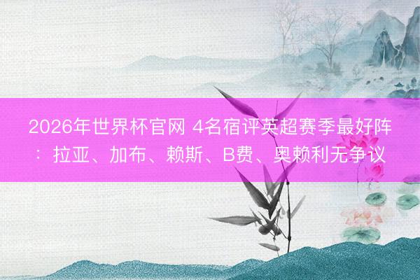2026年世界杯官网 4名宿评英超赛季最好阵：拉亚、加布、赖斯、B费、奥赖利无争议