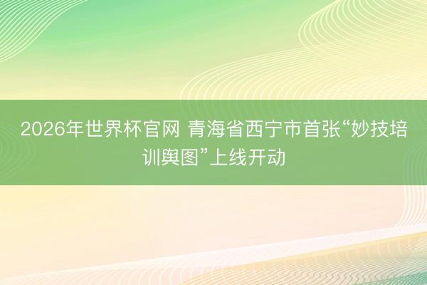 2026年世界杯官网 青海省西宁市首张“妙技培训舆图”上线开动