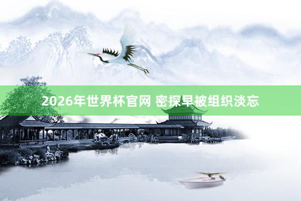 2026年世界杯官网 密探早被组织淡忘